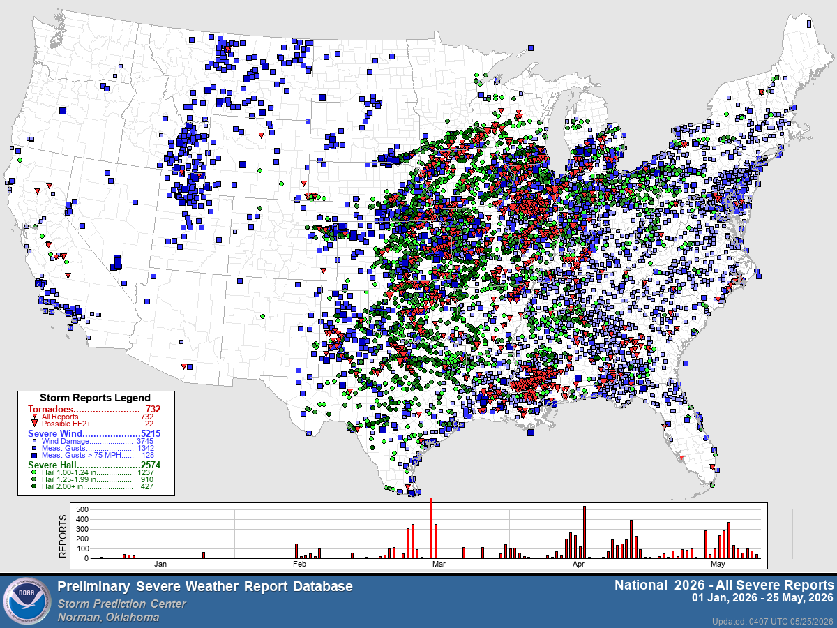 United States Current Weather Conditions Map Thumbnail