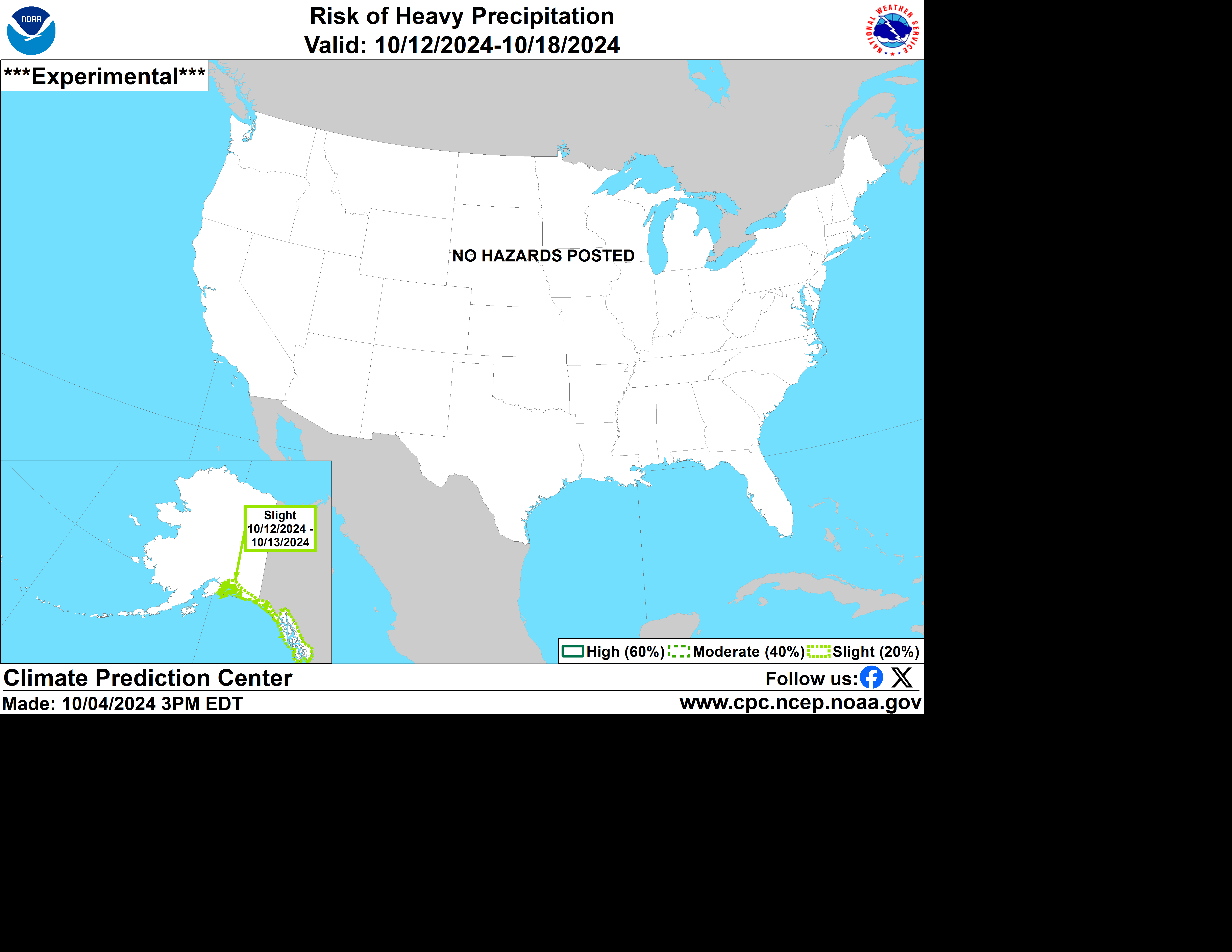 U.S. 7 Day Precipitation Outlook Map