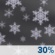 Tuesday Night: A 30 percent chance of snow, mainly before 1am.  Mostly cloudy, with a low around 13.