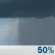 Thursday: A chance of showers and thunderstorms.  Partly sunny, with a high near 74. Windy.  Chance of precipitation is 50%.