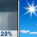 Wednesday: A slight chance of showers before 9am.  Mostly sunny, with a high near 72. Southwest wind 5 to 7 mph.  Chance of precipitation is 20%.