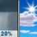 Friday: A slight chance of showers between 10am and noon.  Partly sunny, with a high near 76. East wind around 5 mph.  Chance of precipitation is 20%.