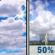 Thursday: A 50 percent chance of showers and thunderstorms after noon.  Partly sunny, with a high near 85. East wind 6 to 15 mph, with gusts as high as 23 mph. 