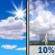 Wednesday: A 10 percent chance of showers and thunderstorms after noon.  Mostly sunny, with a high near 96. Southeast wind around 5 mph becoming west southwest in the morning. 