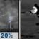 Tuesday Night: A slight chance of showers and thunderstorms before 9pm, then a slight chance of showers between 9pm and midnight.  Mostly cloudy, with a low around 70. West wind 5 to 7 mph becoming calm  after midnight.  Chance of precipitation is 20%.