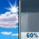 Thursday: Showers likely and possibly a thunderstorm after 2pm.  Partly sunny, with a high near 93. Chance of precipitation is 60%.