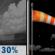 Tonight: A chance of showers and thunderstorms before 8pm.  Mostly clear, with a low around 78. Windy, with a northeast wind around 25 mph, with gusts as high as 30 mph.  Chance of precipitation is 30%.