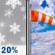Monday: A 20 percent chance of snow before noon.  Mostly cloudy, with a high near 44. Breezy, with an east wind 7 to 12 mph increasing to 17 to 22 mph in the afternoon. Winds could gust as high as 30 mph. 