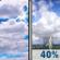 Today: A 40 percent chance of showers and thunderstorms, mainly after 2pm.  Mostly sunny, with a high near 76. Calm wind becoming north around 5 mph in the afternoon. 
