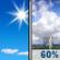 Friday: Showers and thunderstorms likely after 2pm.  Sunny, with a high near 84. Chance of precipitation is 60%.