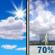Friday: Showers and thunderstorms likely after 2pm.  Mostly sunny, with a high near 81. West wind 5 to 10 mph, with gusts as high as 20 mph.  Chance of precipitation is 70%.