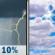 Wednesday: A slight chance of thunderstorms before 8am.  Cloudy, then gradually becoming mostly sunny, with a high near 71. South wind 10 to 15 mph, with gusts as high as 40 mph.  Chance of precipitation is 10%.