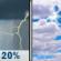 Saturday: A 20 percent chance of showers and thunderstorms, mainly between 8am and 9am.  Mostly cloudy, with a high near 73. Northeast wind 5 to 10 mph. 