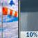 Today: A 10 percent chance of showers after 4pm.  Mostly cloudy, with a high near 55. Windy, with a northwest wind 20 to 30 mph, with gusts as high as 40 mph. 