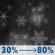 Tuesday Night: Snow showers, possibly mixed with rain, mainly after 4am. Low around 33. Breezy, with a south wind 15 to 20 mph, with gusts as high as 31 mph. Chance of precipitation is 80%. Little or no snow accumulation expected. Tuesday Night: Snow showers, possibly mixed with rain, mainly after 4am. Low around 33. Breezy, with a south wind 15 to 20 mph, with gusts as high as 31 mph. Chance of precipitation is 80%. Little or no snow accumulation expected.