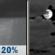 Friday Night: Isolated showers before 10pm.  Mostly cloudy, with a low around 40. Chance of precipitation is 20%.