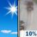 Monday: A 10 percent chance of rain after 5pm.  Widespread frost before 9am.  Otherwise, sunny, with a high near 47.