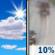 Monday: A 10 percent chance of rain after 5pm.  Sunny, with a high near 45. Breezy. 