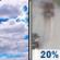 Today: A slight chance of rain between noon and 2pm.  Mostly cloudy, with a high near 65. West northwest wind 3 to 7 mph.  Chance of precipitation is 20%.
