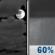 Tonight: Showers likely, mainly after 4am.  Increasing clouds, with a low around 44. West northwest wind 5 to 9 mph becoming east southeast after midnight.  Chance of precipitation is 60%. New precipitation amounts of less than a tenth of an inch possible. 