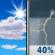 Monday: A 40 percent chance of showers and thunderstorms after 1pm.  Partly sunny, with a high near 78. Calm wind becoming west 5 to 8 mph in the morning. 