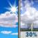 Monday: A chance of showers and thunderstorms after 2pm.  Mostly sunny, with a high near 73. West wind 5 to 7 mph becoming south in the morning.  Chance of precipitation is 30%.
