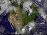 North America Color Infrared Animated Satellite Loop