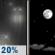 Wednesday Night: A 20 percent chance of rain before 11pm.  Partly cloudy, with a low around 50.